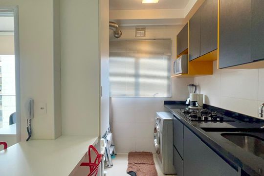 Cozinha de apartamento à venda com 1 quarto, 40m² em Vila Mariana, São Paulo