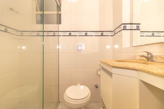 Banheiro da suíte de apartamento para alugar com 2 quartos, 110m² em Petrópolis, Porto Alegre