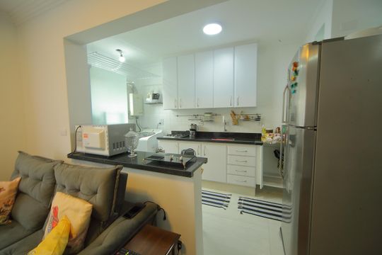 Cozinha de apartamento à venda com 1 quarto, 48m² em Centro, São Bernardo do Campo