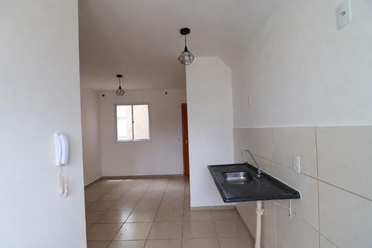 Cozinha de apartamento para alugar com 2 quartos, 50m² em Chácaras Pedro Corrêa de Carvalho, Ribeirão Preto
