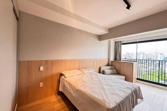 Studio de kitnet/studio para alugar com 1 quarto, 29m² em Indianópolis, São Paulo