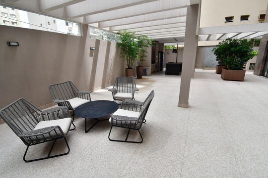 Área comum - Churrasqueira de apartamento para alugar com 1 quarto, 52m² em Cambuí, Campinas