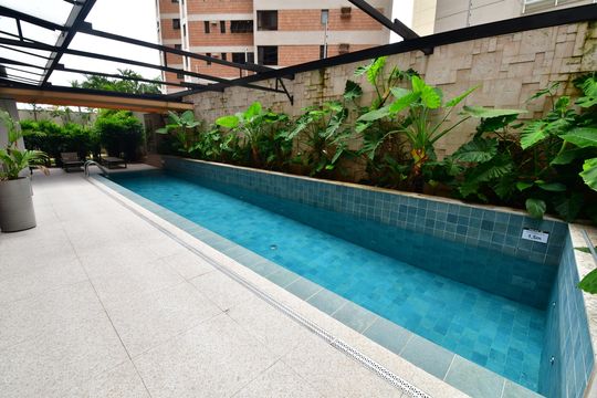 Área comum - Piscina de apartamento para alugar com 1 quarto, 52m² em Cambuí, Campinas