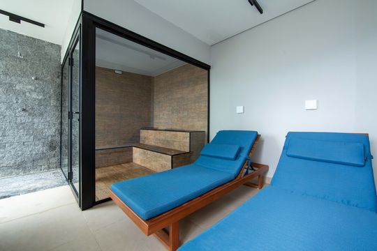 SAUNA de apartamento para alugar com 2 quartos, 53m² em Caiçaras, Belo Horizonte