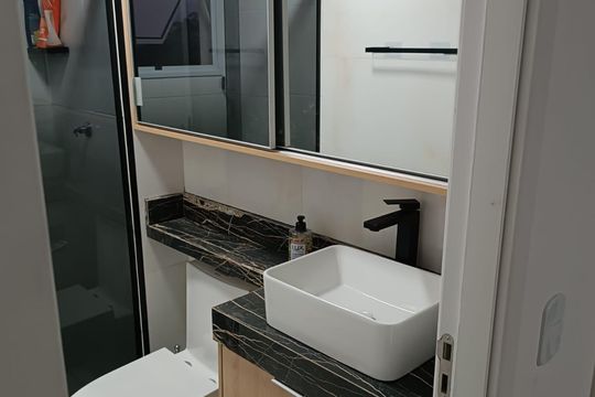 Banheiro de apartamento para alugar com 2 quartos, 43m² em Bairro dos Casa, São Bernardo do Campo