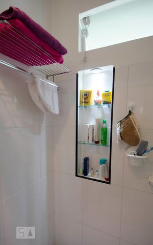 Apartamento para alugar com 55m², 1 quarto e sem vagaBanheiro da suíte