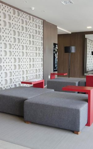 Apartamento para alugar com 43m², 1 quarto e 1 vagaHall de entrada do prédio