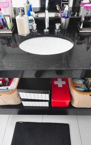 Apartamento para alugar com 135m², 3 quartos e 2 vagasdetalhe do banheiro suíte 3