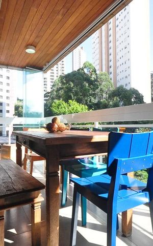 Apartamento para alugar com 135m², 3 quartos e 2 vagasvaranda