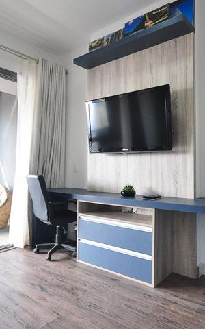 Studio à venda com 41m², 1 quarto e 1 vagasala de tv