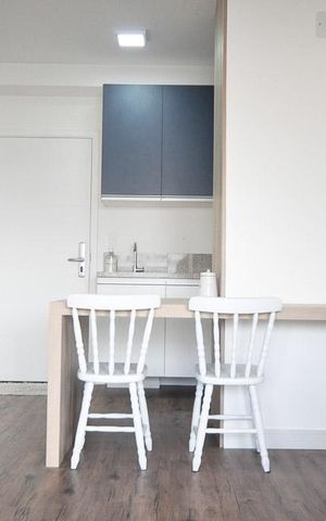 Studio à venda com 41m², 1 quarto e 1 vagamesa de jantar
