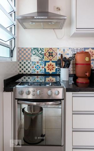 Apartamento à venda com 77m², 1 quarto e sem vagaFogão e coifa