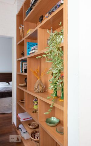 Apartamento à venda com 77m², 1 quarto e sem vagaEstante do escritório