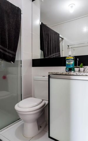 Apartamento à venda com 65m², 1 quarto e 1 vaga Apartamento à venda com 65m², 1 quarto e 1 vagaBanheiro da suíte