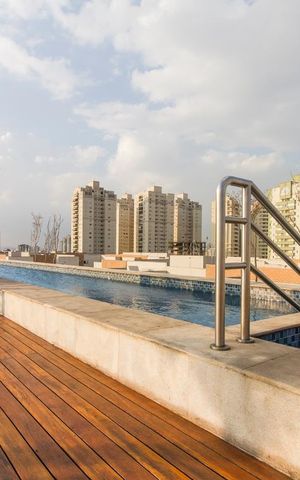 Studio à venda com 50m², 1 quarto e 1 vagaPiscina no terraço, elevador de acesso para cadeirantes