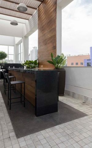Apartamento para alugar com 41m², 1 quarto e 1 vagaChurrasqueira