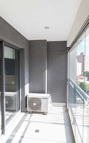Studio à venda com 31m², 1 quarto e 1 vagaVaranda