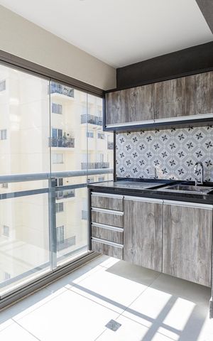 Studio à venda com 31m², 1 quarto e 1 vagaVaranda