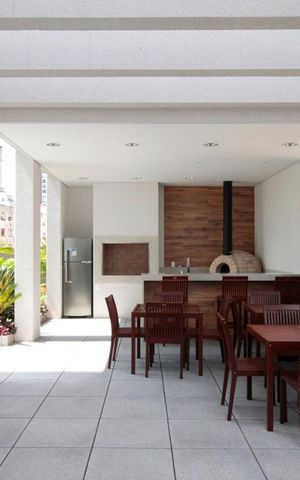 Studio à venda com 35m², 1 quarto e 1 vagaChurrasqueira
