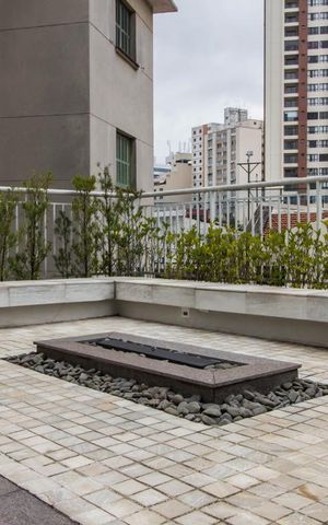 Apartamento à venda com 38m², 1 quarto e 1 vaga Apartamento à venda com 38m², 1 quarto e 1 vagaLareira externa