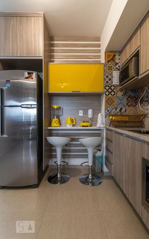 Studio à venda com 35m², 1 quarto e 1 vagaCozinha 