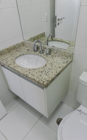 Apartamento à venda com 45m², 1 quarto e 1 vaga Apartamento à venda com 45m², 1 quarto e 1 vagaBanheiro da Suíte