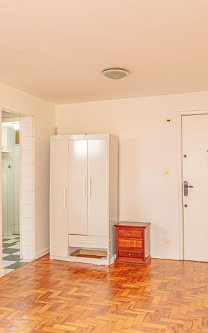 Studio à venda com 42m², 1 quarto e sem vagaSala/Quarto