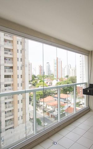 Studio à venda com 51m², 1 quarto e 1 vagaVaranda