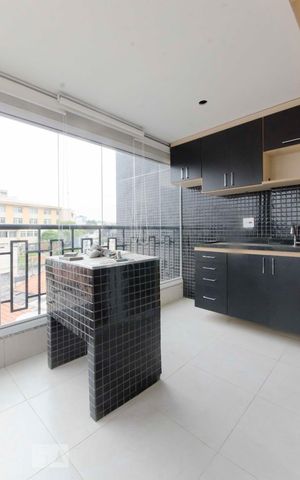 Apartamento para alugar com 30m², 1 quarto e 1 vagaSacada - Cozinha