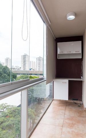Studio à venda com 38m², 1 quarto e 1 vagaVaranda