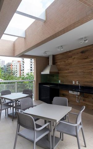 Apartamento à venda com 40m², 1 quarto e 1 vagaChurrasqueira