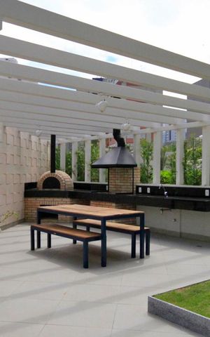 Studio para alugar com 36m², 1 quarto e 1 vagaChurrasqueira