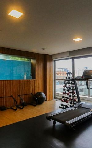 Studio para alugar com 31m², 1 quarto e 1 vaga Studio para alugar com 31m², 1 quarto e 1 vagaAcademia
