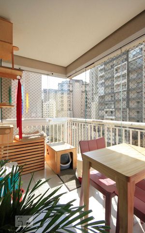 Apartamento para alugar com 64m², 1 quarto e 1 vagaVaranda