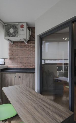 Apartamento para alugar com 30m², 1 quarto e 1 vaga Apartamento para alugar com 30m², 1 quarto e 1 vagaVaranda Gourmet