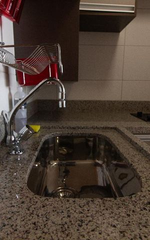 Studio para alugar com 33m², 1 quarto e 1 vagaPia da cozinha