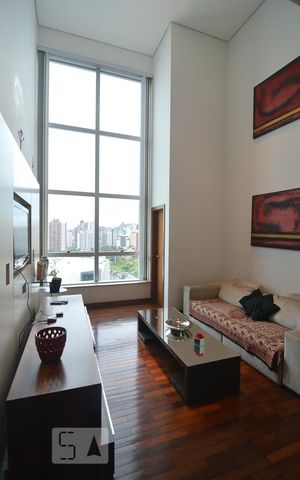 Apartamento para alugar com 71m², 1 quarto e 2 vagasSala