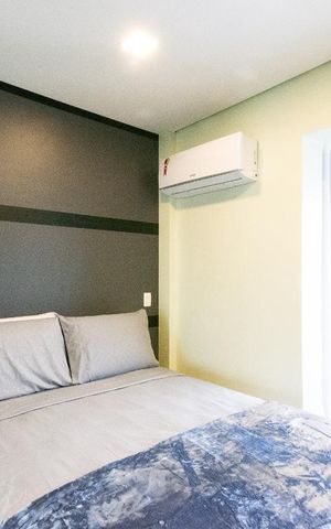 Studio para alugar com 25m², 1 quarto e 1 vaga Studio para alugar com 25m², 1 quarto e 1 vagaQuarto