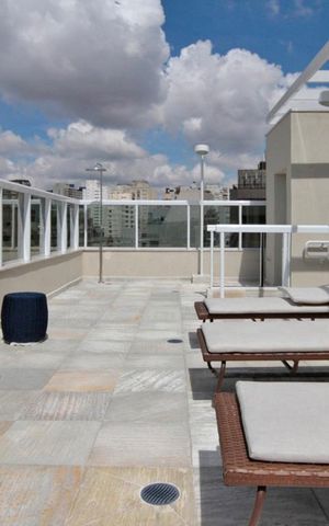 Studio à venda com 37m², 1 quarto e 1 vagaPiscina
