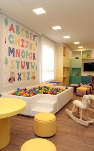 Studio à venda com 37m², 1 quarto e 1 vagaBrinquedoteca