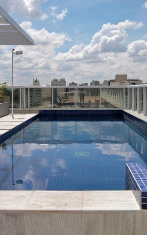 Studio à venda com 37m², 1 quarto e 1 vagaPiscina