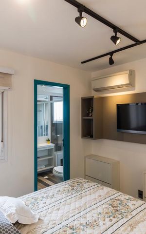Apartamento à venda com 77m², 1 quarto e 2 vagasSuíte