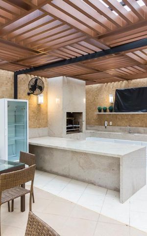 Apartamento à venda com 77m², 1 quarto e 2 vagasChurrasqueira