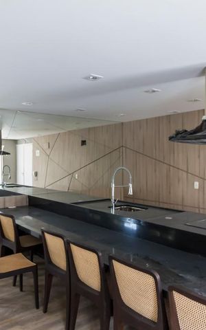 Apartamento à venda com 77m², 1 quarto e 2 vagasEspaço gourmet