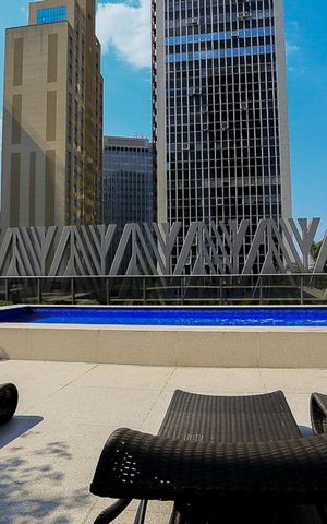 Studio para alugar com 46m², 1 quarto e 1 vagaPiscina