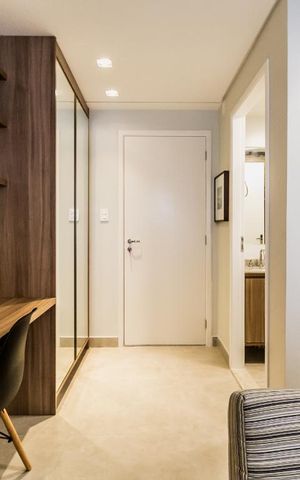 Studio para alugar com 28m², 1 quarto e 1 vaga Studio para alugar com 28m², 1 quarto e 1 vagaQuarto