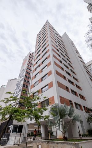 Apartamento à venda com 37m², 1 quarto e 1 vagaFachada