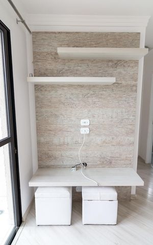 Apartamento à venda com 50m², 2 quartos e 1 vagaSala - painel para TV