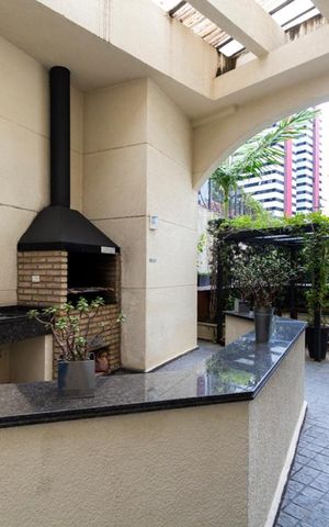 Apartamento à venda com 34m², 1 quarto e 1 vagaChurrasqueira