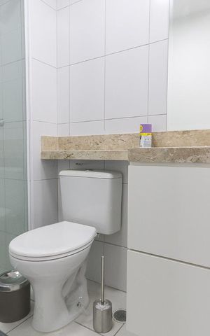 Apartamento à venda com 35m², 1 quarto e sem vagaBanheiro da Suíte